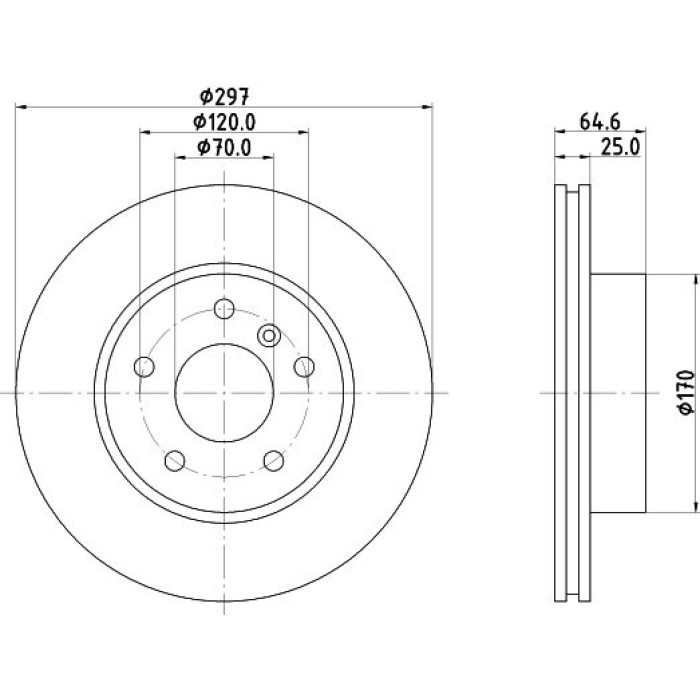 Hella 8DD 355 106-271 Bremsscheibe