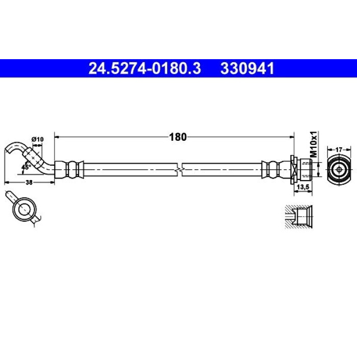 ATE 24.5274-0180.3 Bremsschlauch