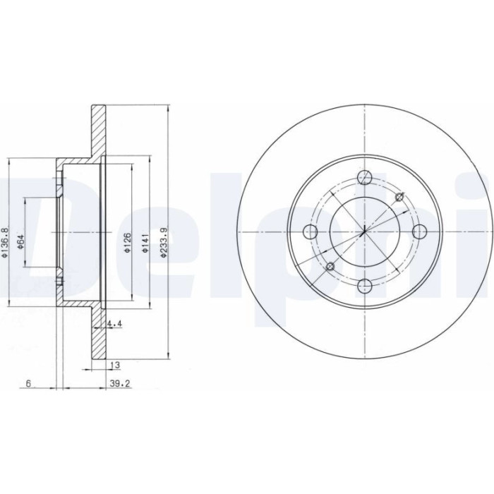Delphi BG2809 Bremsscheibe Delphi BG2809 Bremsscheibe