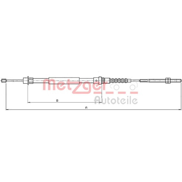 Metzger 10.6216 Seilzug, Feststellbremse