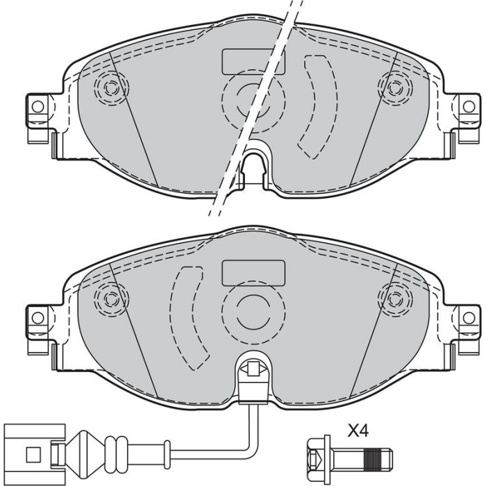 Valeo 601328 Bremsbelagsatz, Scheibenbremse