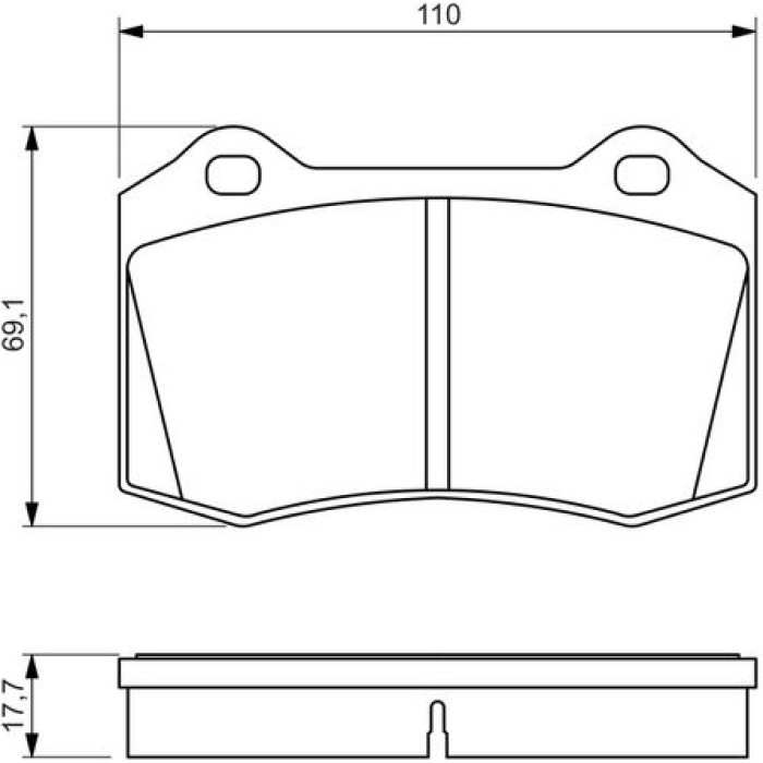 BOSCH 0 986 494 486 Bremsbelagsatz, Scheibenbremse