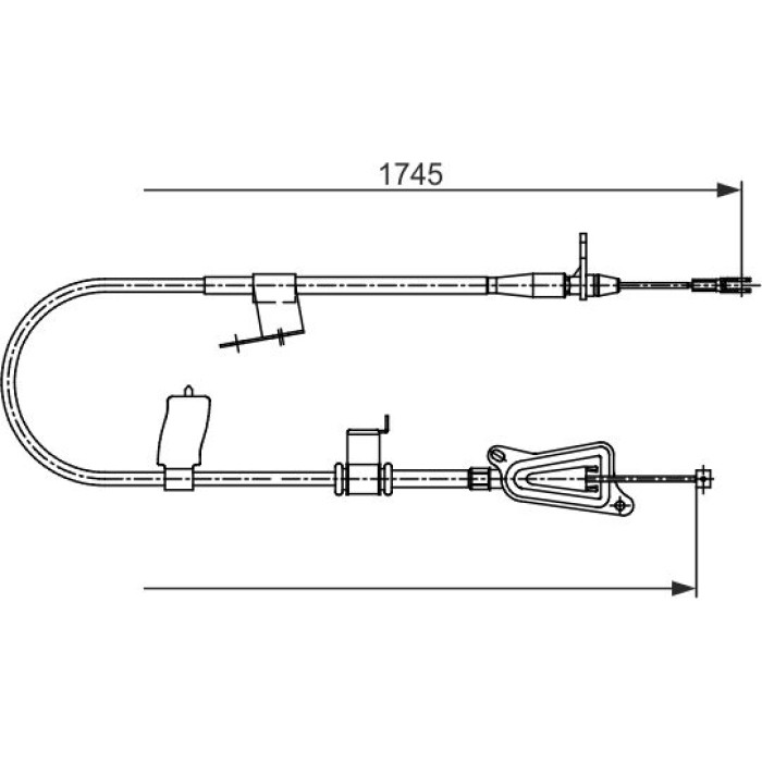 BOSCH 1 987 482 731 Seilzug, Feststellbremse BOSCH 1 987 482 731 Seilzug, Feststellbremse