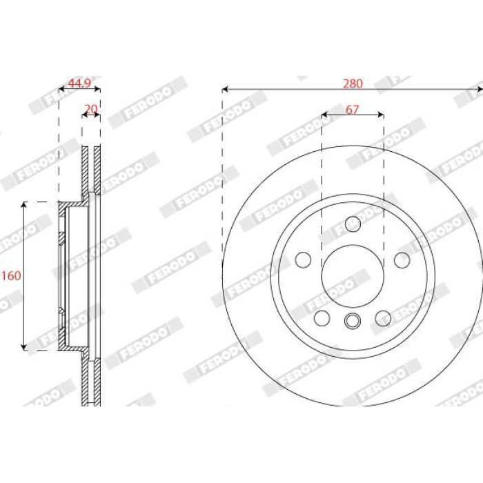 Ferodo DDF2769C Bremsscheibe PREMIER Ferodo DDF2769C Bremsscheibe PREMIER