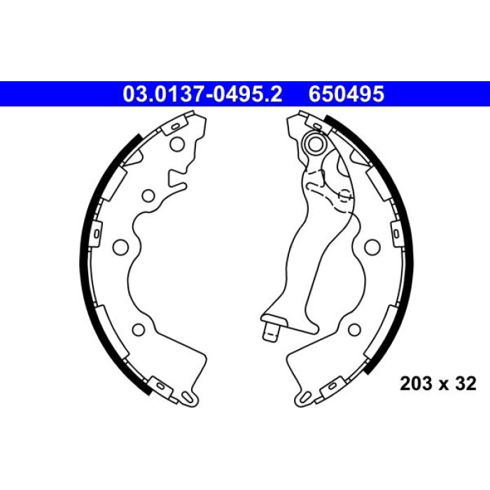 ATE 03.0137-0495.2 Bremsbackensatz