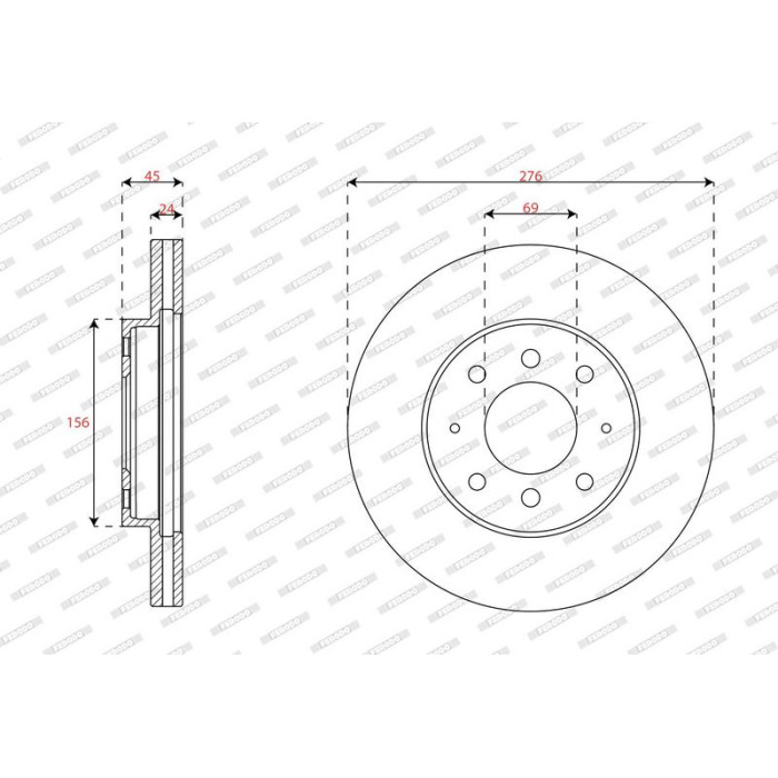 Ferodo DDF2163 Bremsscheibe PREMIER Ferodo DDF2163 Bremsscheibe PREMIER