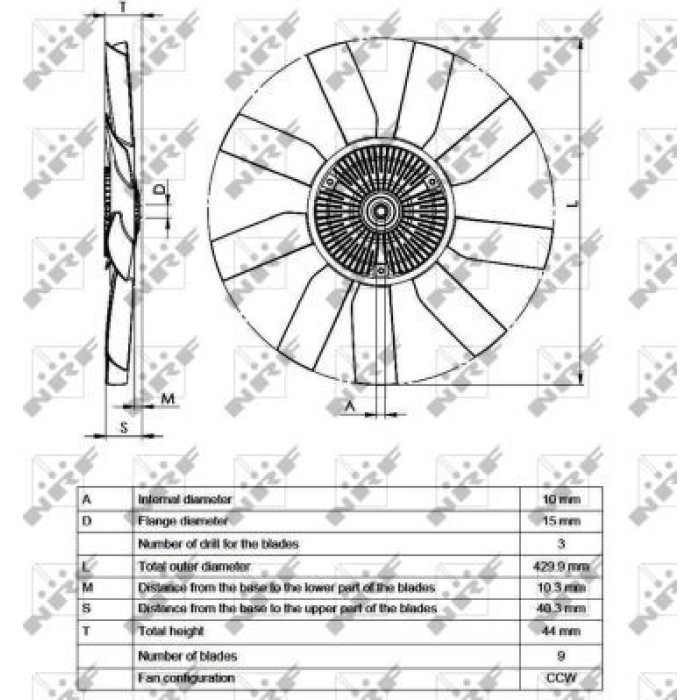 NRF 49543 Kupplung, Kühlerlüfter FULL KIT
