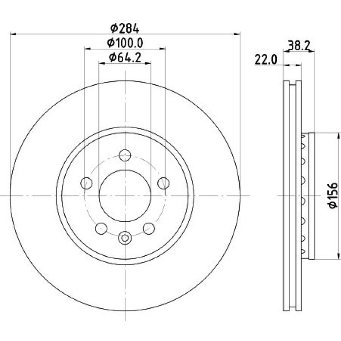 Hella 8DD 355 107-251 Bremsscheibe