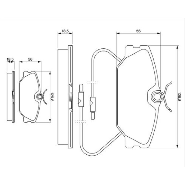BOSCH 0 986 469 191 Bremsbelagsatz, Scheibenbremse