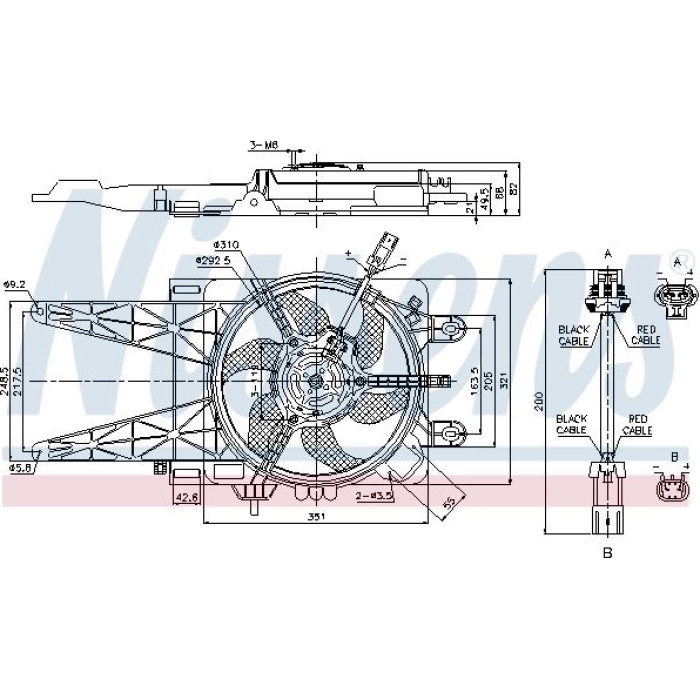 Nissens 85051 Lüfter, Motorkühlung Nissens 85051 Lüfter, Motorkühlung