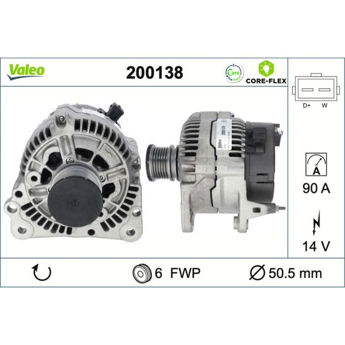 Valeo 200138 Generator CORE-FLEX