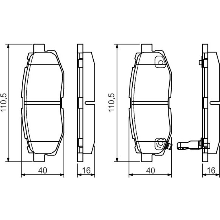 BOSCH 0 986 495 135 Bremsbelagsatz, Scheibenbremse