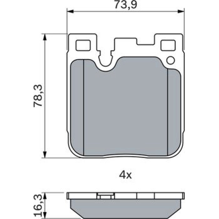 BOSCH 0 986 424 755 Bremsbelagsatz, Scheibenbremse BOSCH 0 986 424 755 Bremsbelagsatz, Scheibenbremse