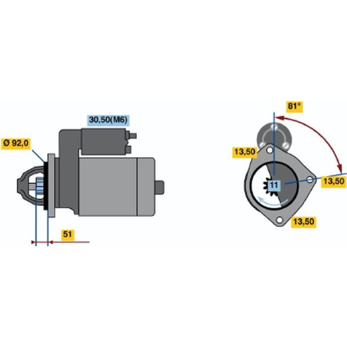 BOSCH 0 001 372 006 Starter BOSCH 0 001 372 006 Starter