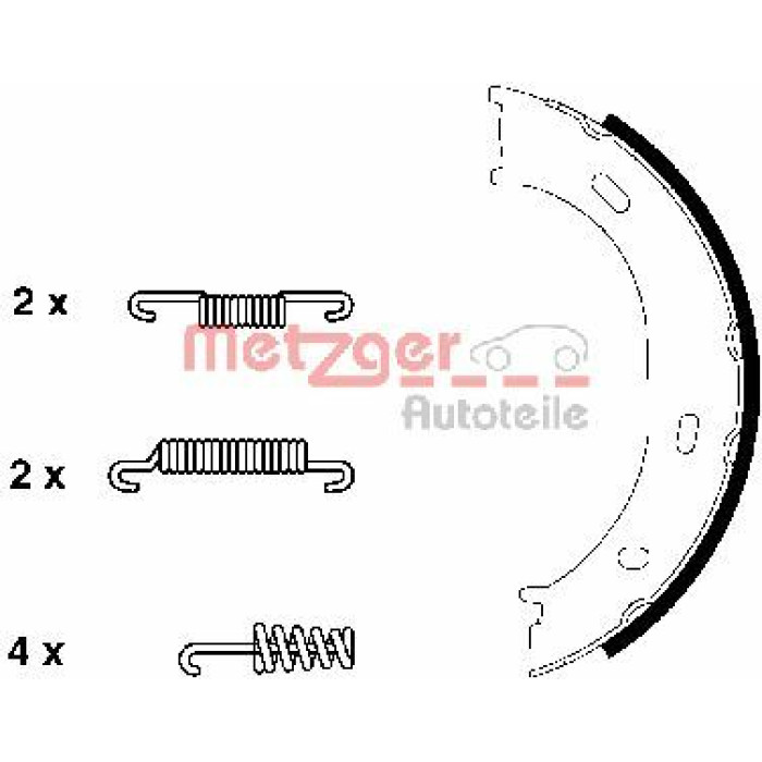 Metzger KR 955 Bremsbackensatz, Feststellbremse