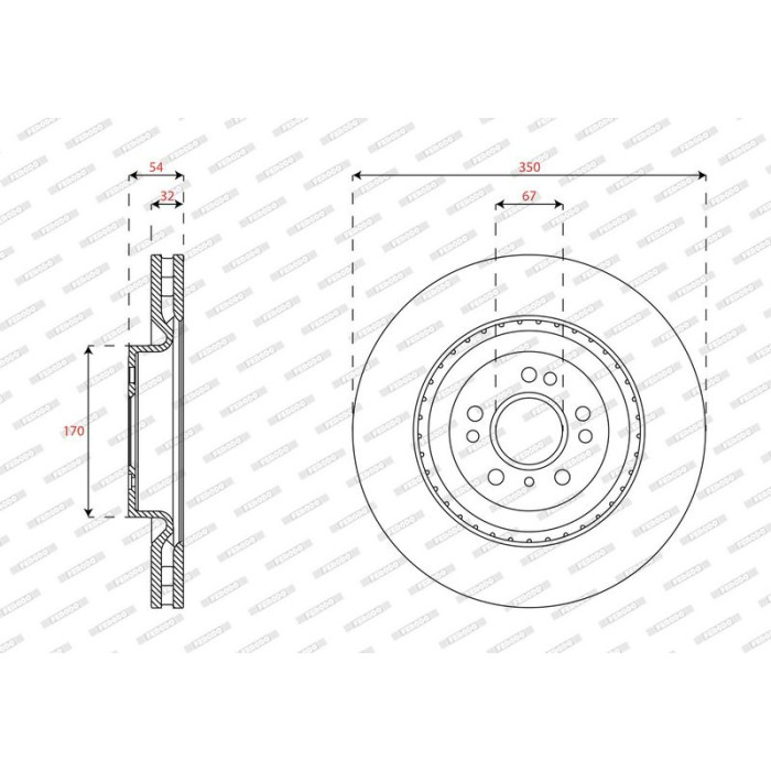 Ferodo DDF2206C-1 Bremsscheibe PREMIER Ferodo DDF2206C-1 Bremsscheibe PREMIER