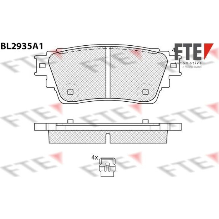 FTE 9011179 Bremsbelagsatz, Scheibenbremse FTE 9011179 Bremsbelagsatz, Scheibenbremse