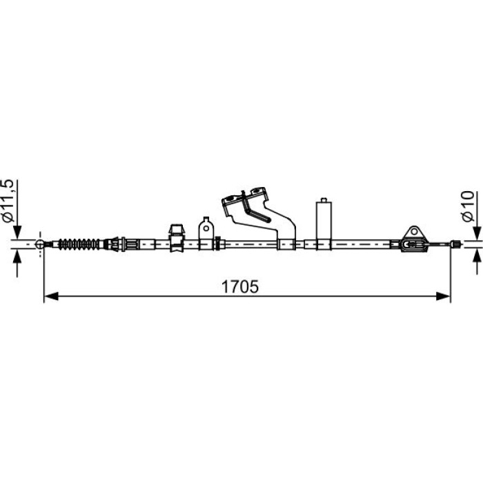 BOSCH 1 987 482 654 Seilzug, Feststellbremse BOSCH 1 987 482 654 Seilzug, Feststellbremse