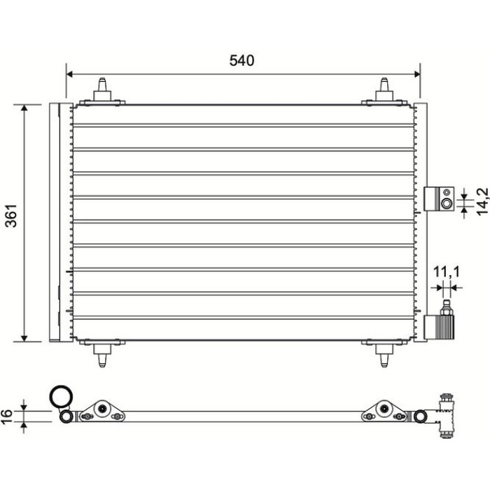 Valeo 817667 Kondensator, Klimaanlage Valeo 817667 Kondensator, Klimaanlage