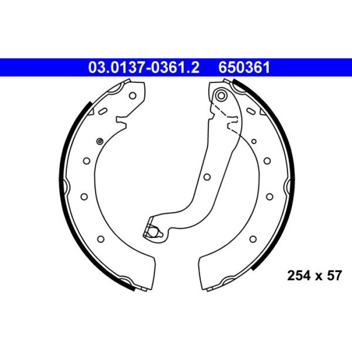 ATE 03.0137-0361.2 Bremsbackensatz ATE 03.0137-0361.2 Bremsbackensatz