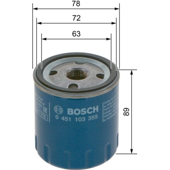 BOSCH 0 451 103 355 Ölfilter BOSCH 0 451 103 355 Ölfilter