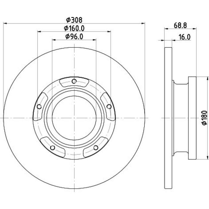 Hella 8DD 355 122-761 Bremsscheibe PRO Hella 8DD 355 122-761 Bremsscheibe PRO