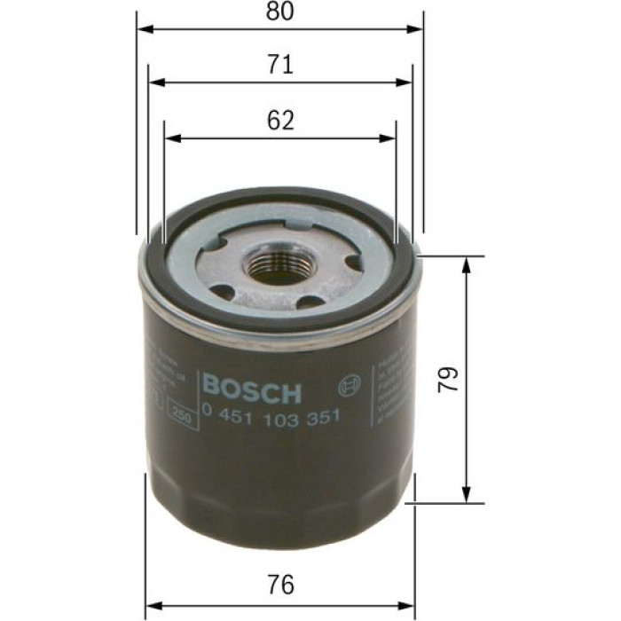 BOSCH 0 451 103 351 Ölfilter BOSCH 0 451 103 351 Ölfilter