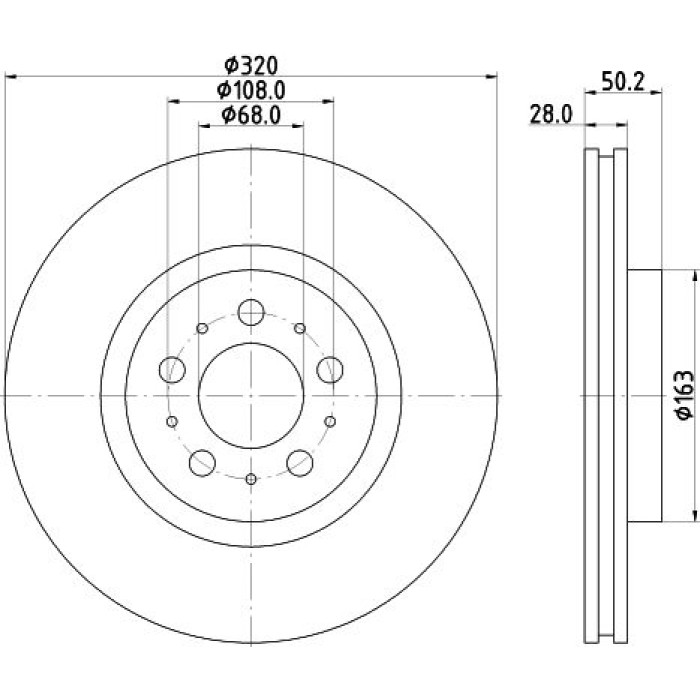 Hella 8DD 355 117-851 Bremsscheibe PRO