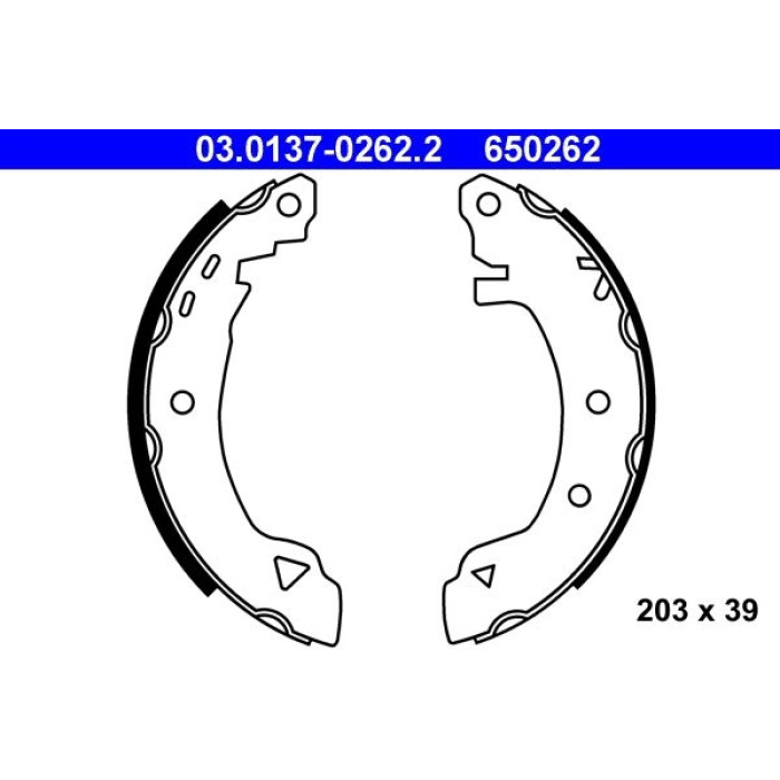 ATE 03.0137-0262.2 Bremsbackensatz ATE 03.0137-0262.2 Bremsbackensatz