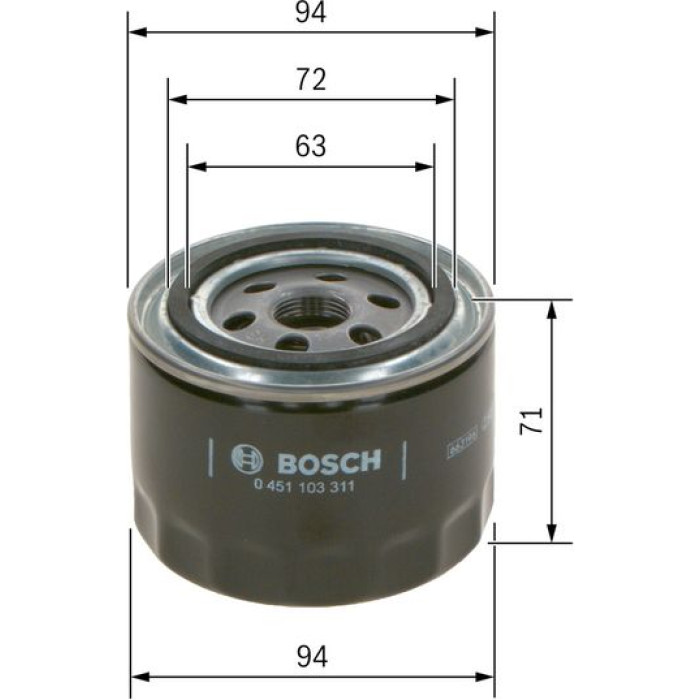 BOSCH 0 451 103 311 Ölfilter BOSCH 0 451 103 311 Ölfilter