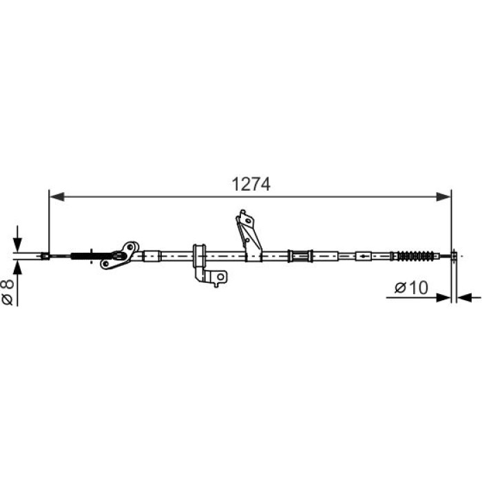 BOSCH 1 987 482 367 Seilzug, Feststellbremse