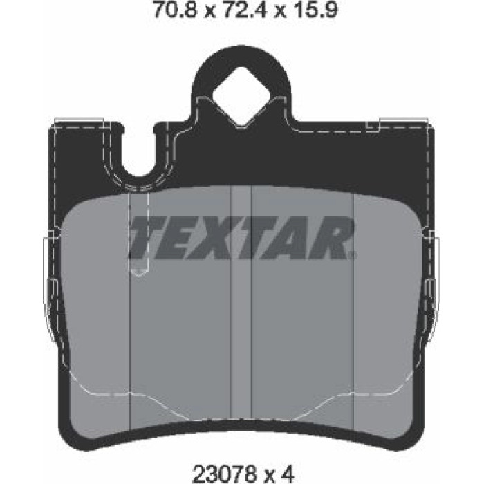 Textar 2307881 Bremsbelagsatz, Scheibenbremse epad Textar 2307881 Bremsbelagsatz, Scheibenbremse epad