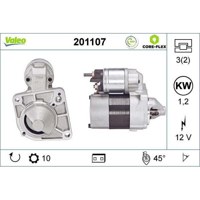 Valeo 201107 Starter CORE-FLEX Valeo 201107 Starter CORE-FLEX