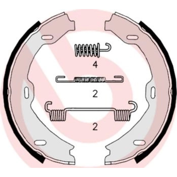 Brembo S 50 518 Bremsbackensatz, Feststellbremse ESSENTIAL LINE Brembo S 50 518 Bremsbackensatz, Feststellbremse ESSENTIAL LINE