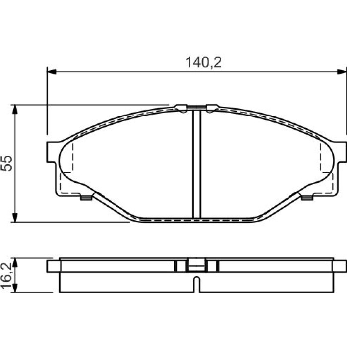 BOSCH 0 986 424 225 Bremsbelagsatz, Scheibenbremse