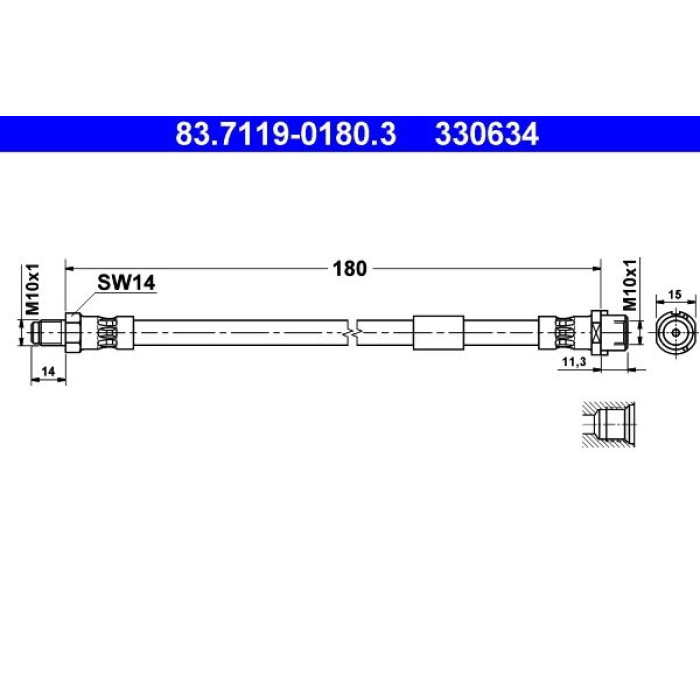 Bremsschlauch 83.7119-0180.3 Bremsschlauch 83.7119-0180.3