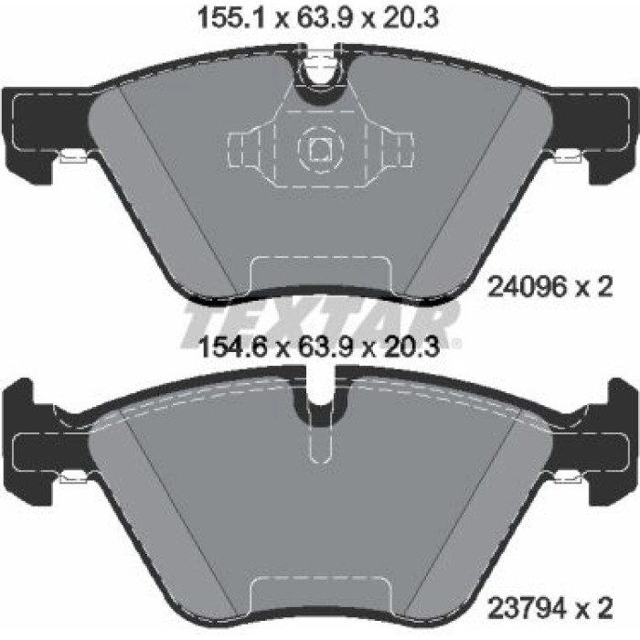 Textar 2409681 Bremsbelagsatz, Scheibenbremse epad Textar 2409681 Bremsbelagsatz, Scheibenbremse epad