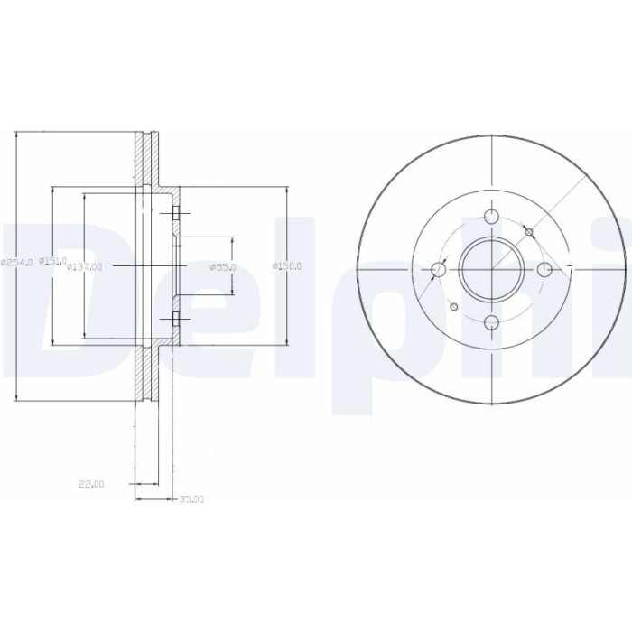 Delphi BG4213 Bremsscheibe Delphi BG4213 Bremsscheibe