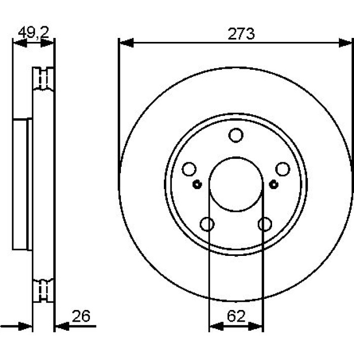 BOSCH 0 986 479 425 Bremsscheibe BOSCH 0 986 479 425 Bremsscheibe