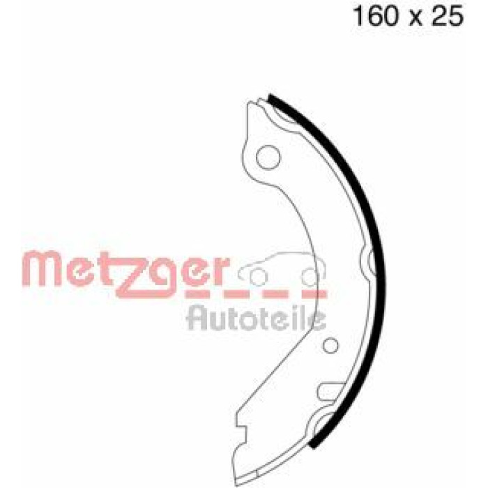 Metzger MG 314 Bremsbackensatz, Feststellbremse Metzger MG 314 Bremsbackensatz, Feststellbremse