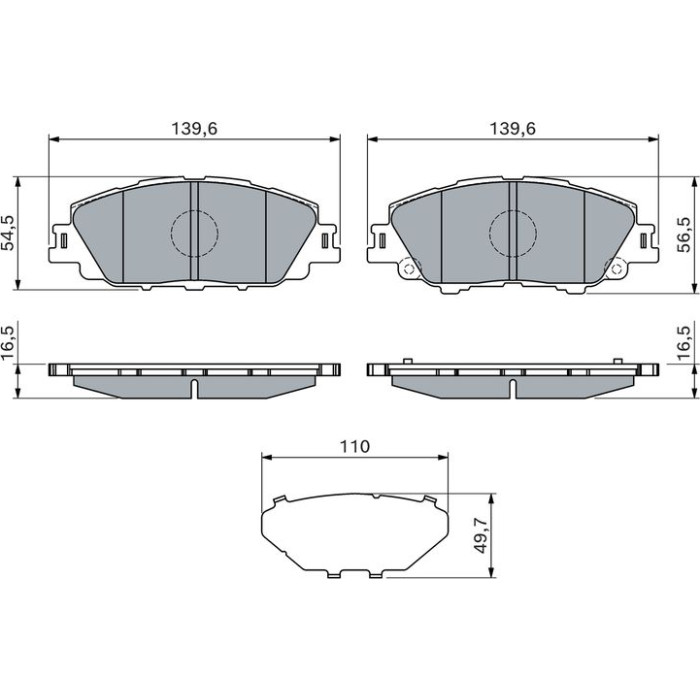 BOSCH 0 986 460 152 Bremsbelagsatz, Scheibenbremse BOSCH 0 986 460 152 Bremsbelagsatz, Scheibenbremse