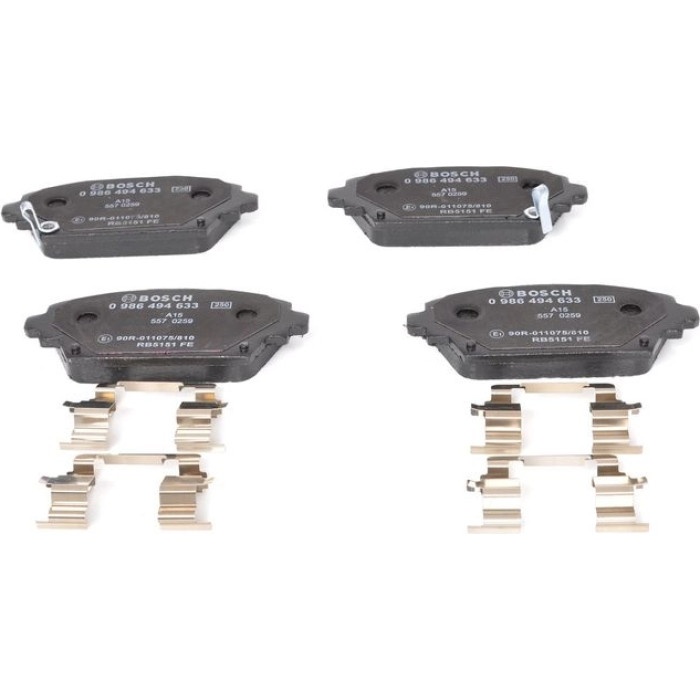 BOSCH 0 986 494 633 Bremsbelagsatz, Scheibenbremse BOSCH 0 986 494 633 Bremsbelagsatz, Scheibenbremse