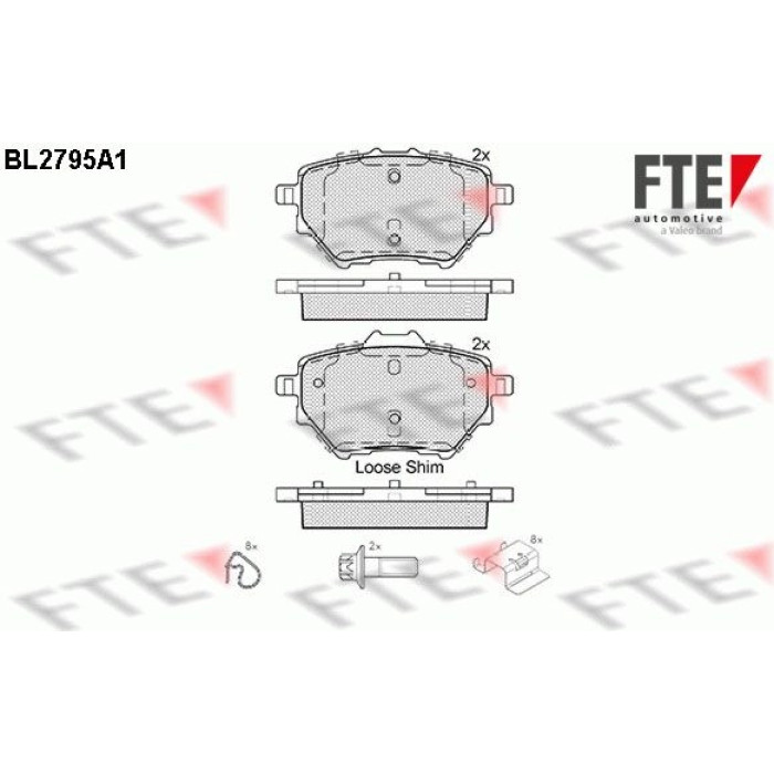 FTE 9010988 Bremsbelagsatz, Scheibenbremse