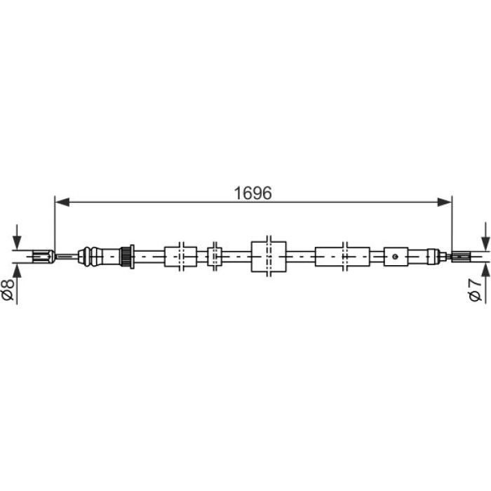 BOSCH 1 987 477 431 Seilzug, Feststellbremse BOSCH 1 987 477 431 Seilzug, Feststellbremse