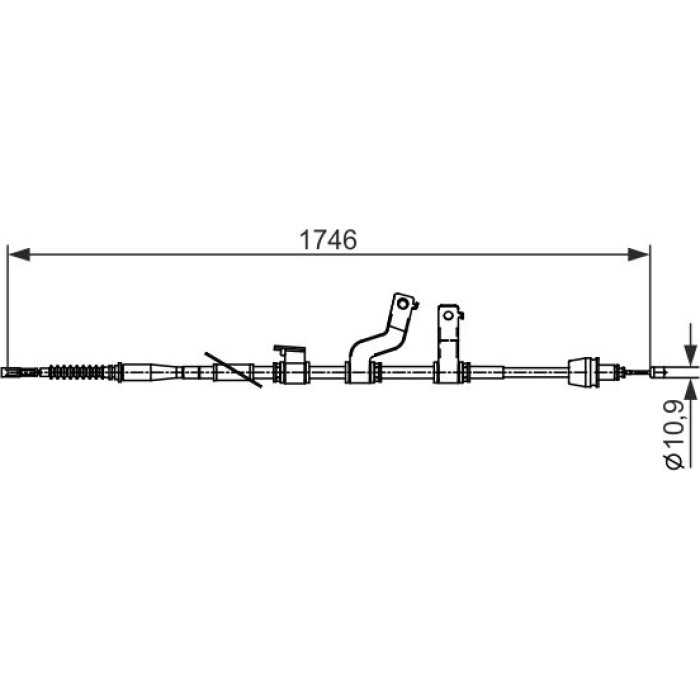 BOSCH 1 987 482 572 Seilzug, Feststellbremse BOSCH 1 987 482 572 Seilzug, Feststellbremse