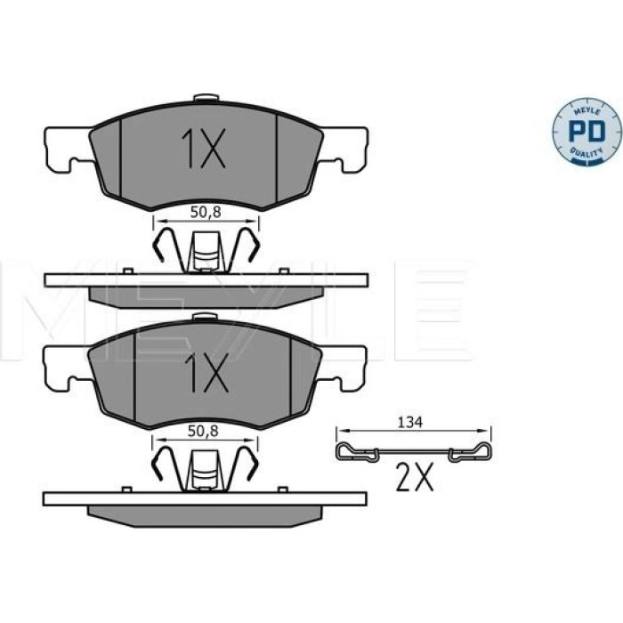 Meyle 025 221 4317/PD Bremsbelagsatz, Scheibenbremse MEYLE-PD: Advanced performance and design Meyle 025 221 4317/PD Bremsbelagsatz, Scheibenbremse MEYLE-PD: Advanced performance and design