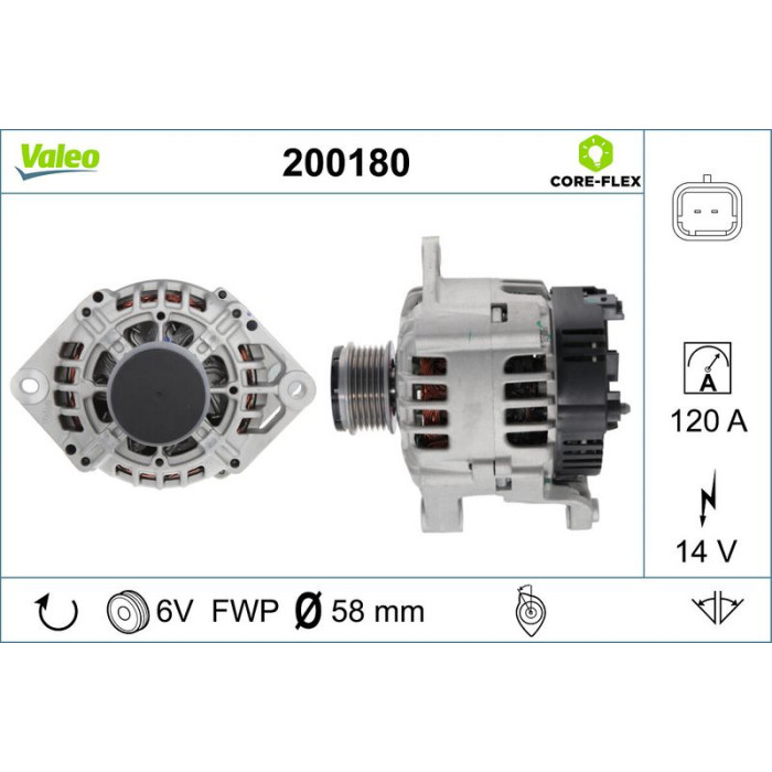 Valeo 200180 Generator CORE-FLEX