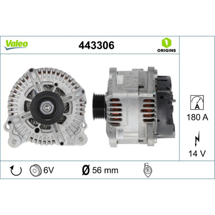 Valeo 443306 Generator ORIGINS Valeo 443306 Generator ORIGINS