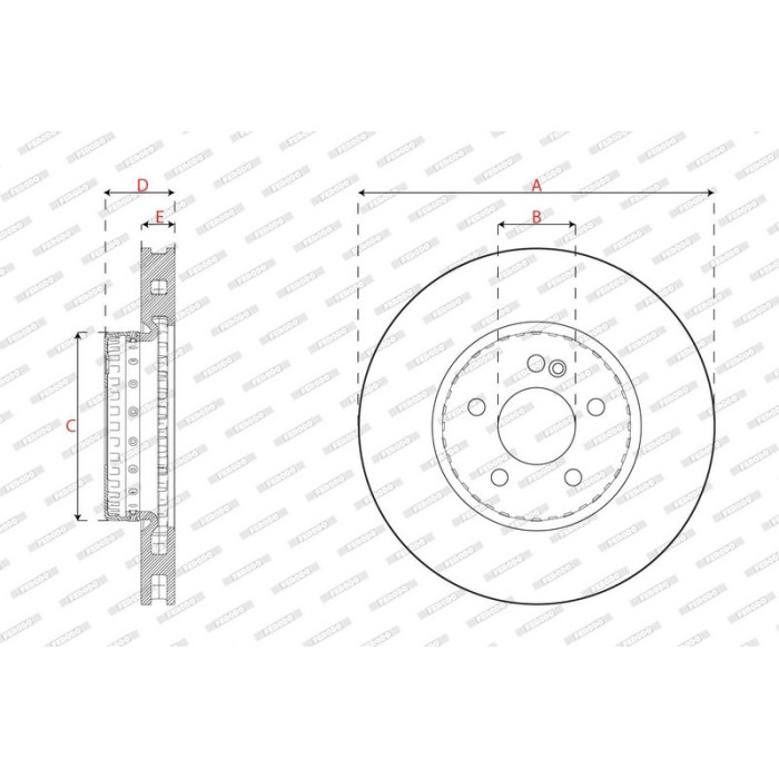 Ferodo DDF2834VC-1 Bremsscheibe PREMIER Ferodo DDF2834VC-1 Bremsscheibe PREMIER