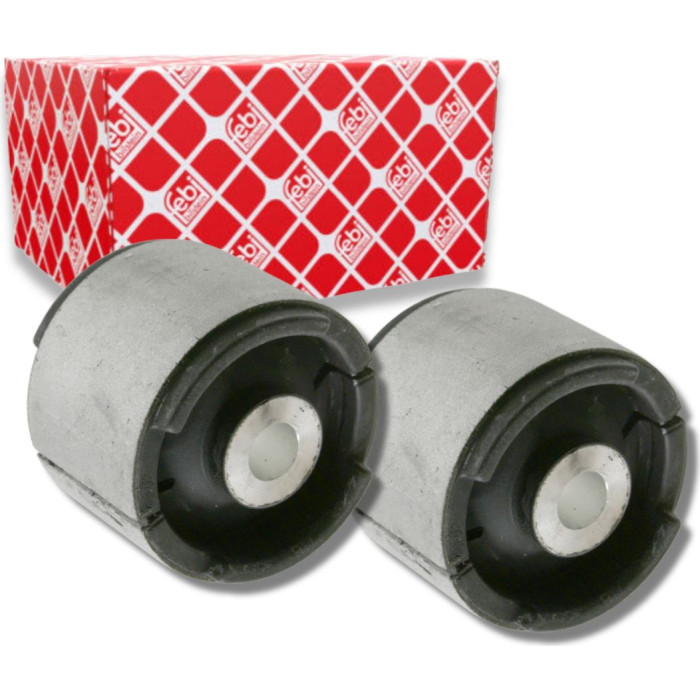 2x FEBI 14923 Lagerung, Lenker Hinterachse, 50mm, Gummi, Aluminium, für Längslenker